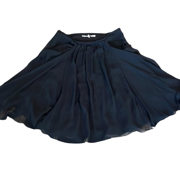 3.1 Phillip Lim Black 100% Silk Midi Skirt Size 6 - Picture 1 of 6